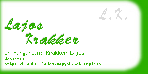 lajos krakker business card